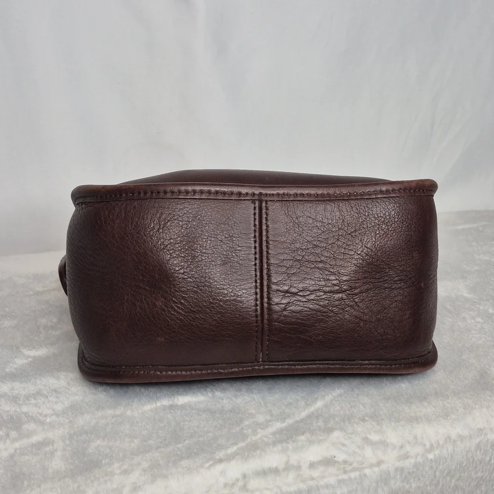 Coach Janice Legacy Dark Brown Leather Shoulder Bag 9950 - Picture 10 of 17